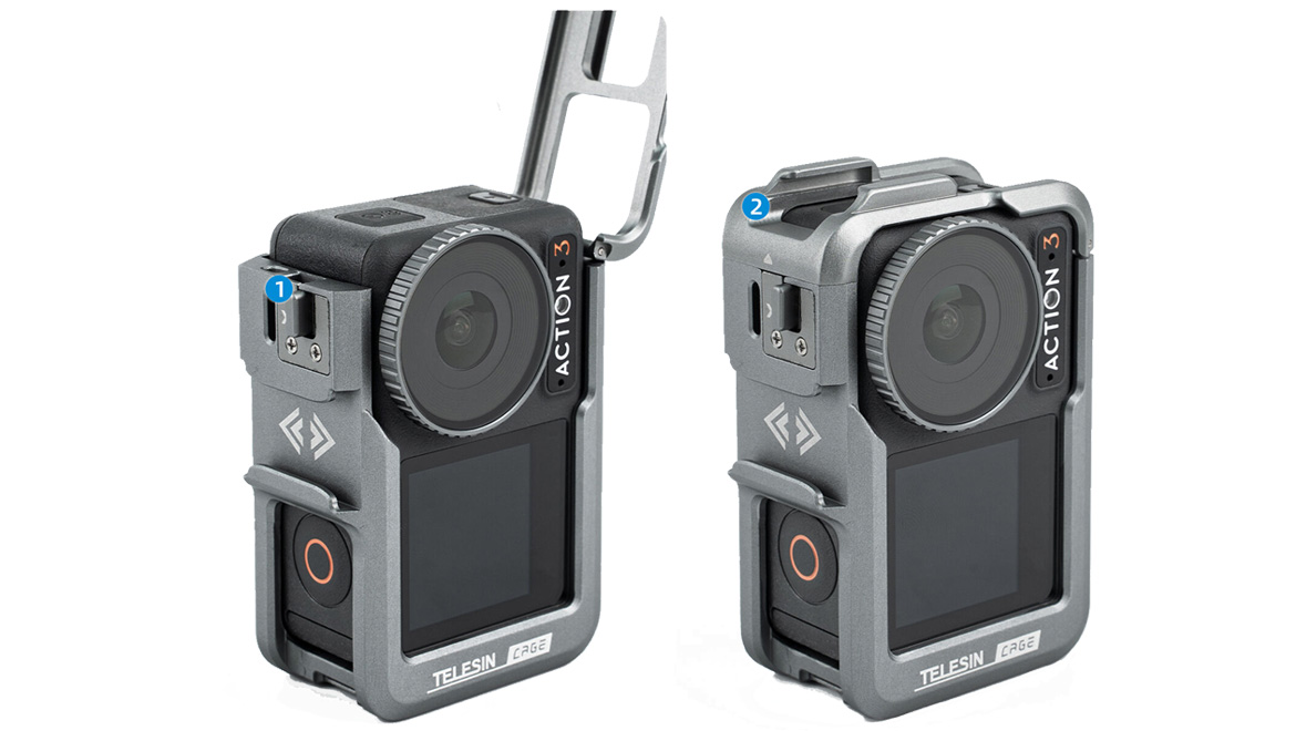 TELESIN Aluminum Cage for DJI Osmo Action 3 / Osmo Action 4